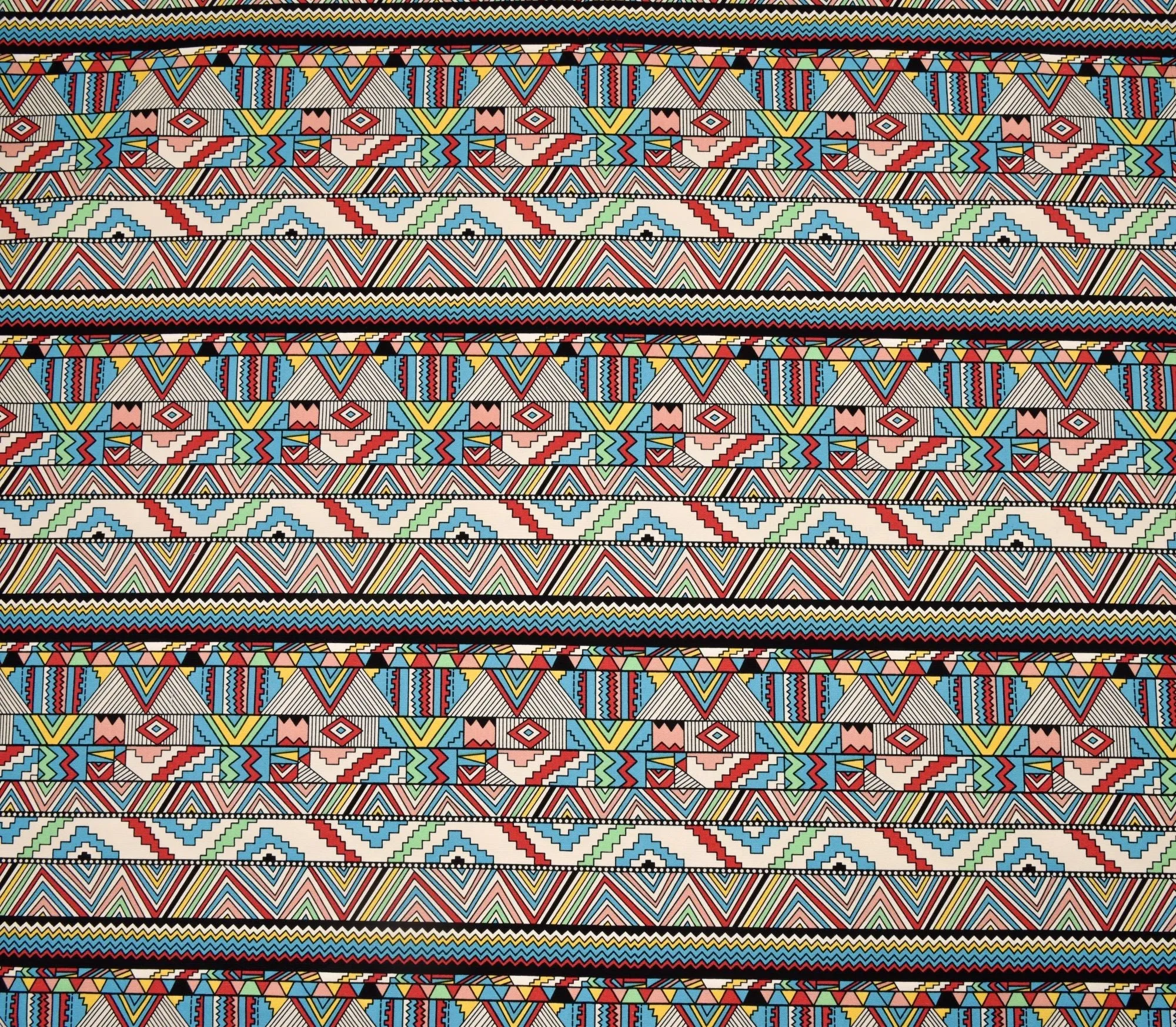 100% Cotton Half Panama Printed Fabric / Canvas printed Fabric / Ethnic Missoni  Digital Print  Fabric