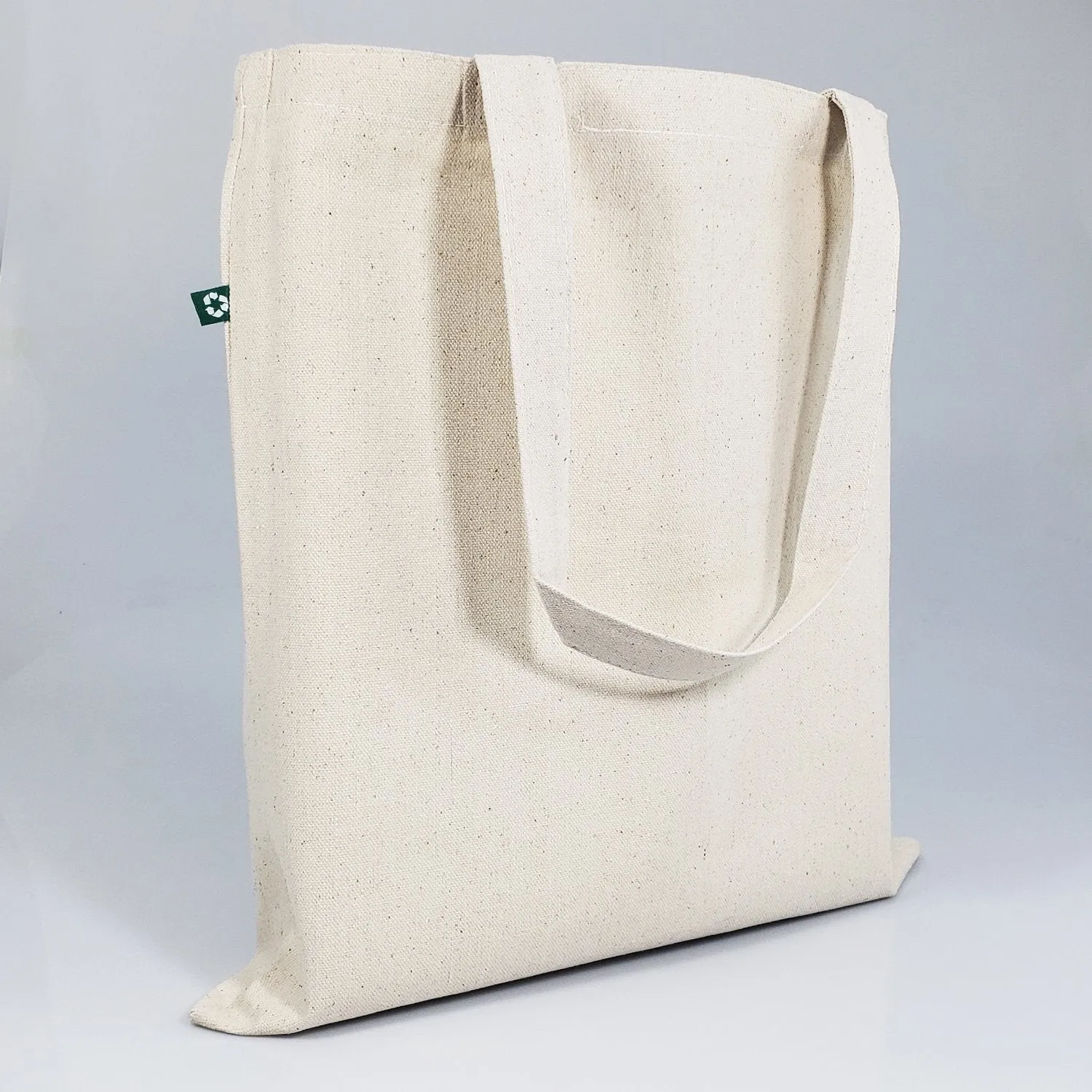 12 ct Eco Friendly Recycled Cotton Canvas Basic Tote Bags - By Dozen