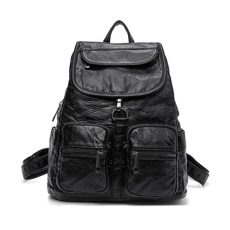 2158 - Women's Cool Backpacks  - Soft Leather Shoulder Bag