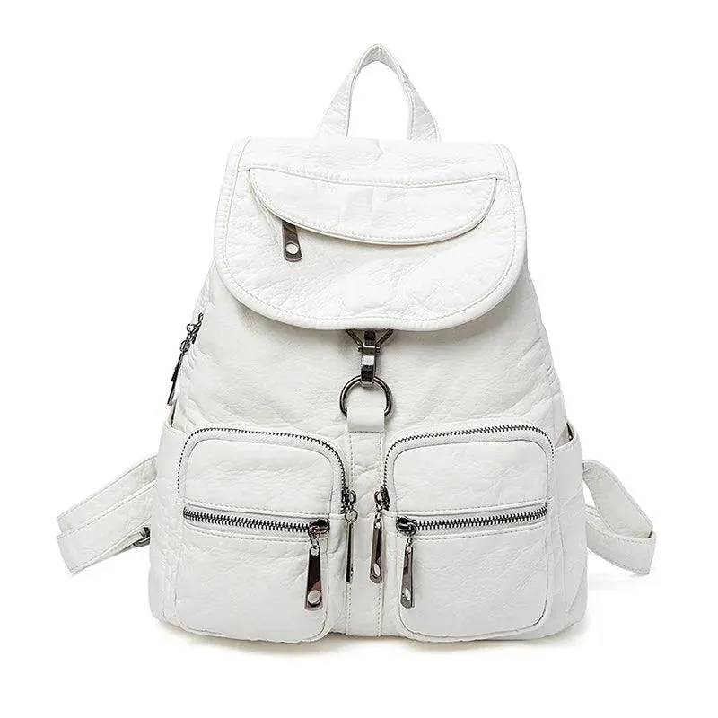 2158 - Women's Cool Backpacks  - Soft Leather Shoulder Bag