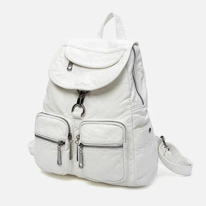 2158 - Women's Cool Backpacks  - Soft Leather Shoulder Bag