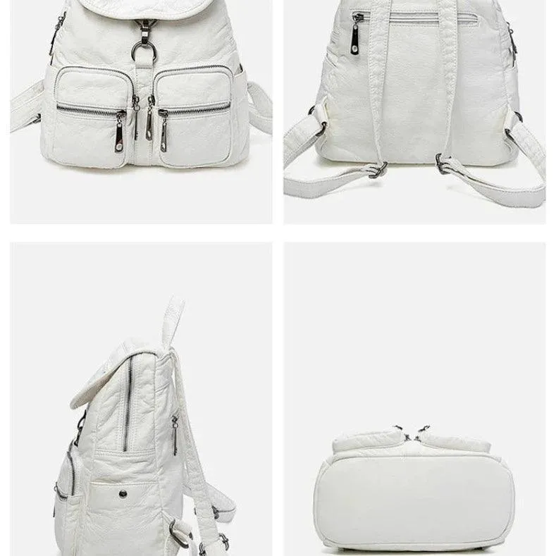 2158 - Women's Cool Backpacks  - Soft Leather Shoulder Bag