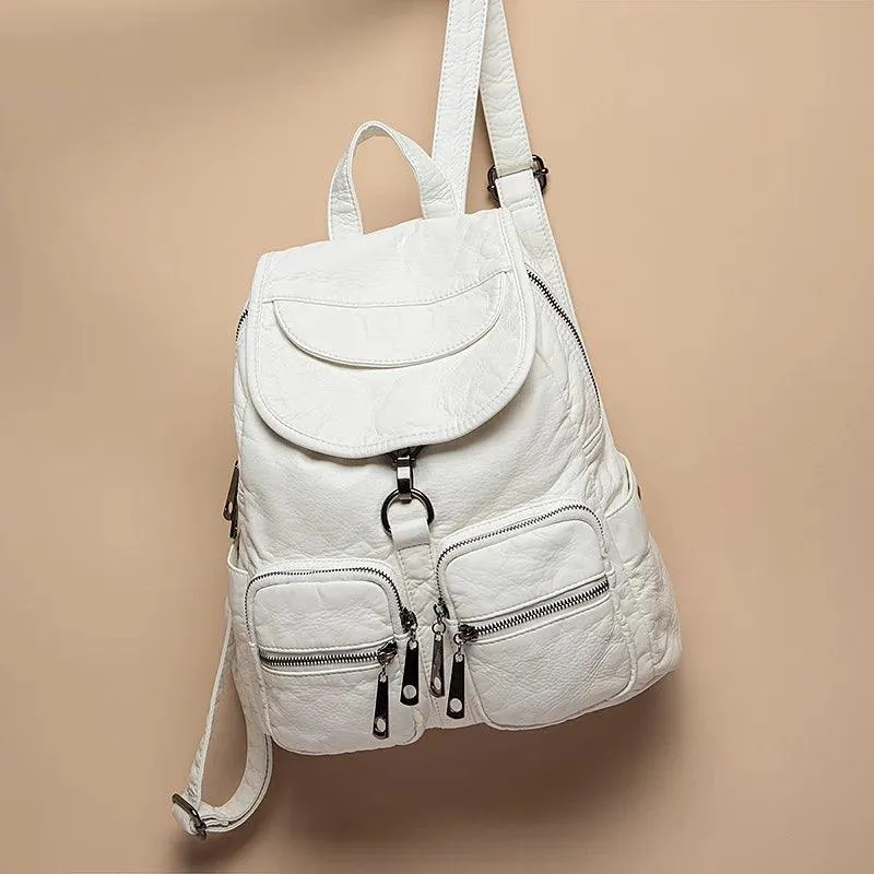 2158 - Women's Cool Backpacks  - Soft Leather Shoulder Bag