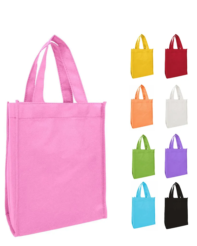 500 ct Non Woven 8" Gift Tote Bag / Economy Book Bag - By Case