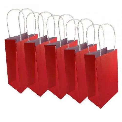 5pk Red Paper Party Gift Bags