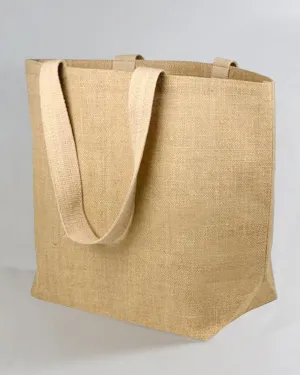 6 ct Large Jute Beach Bag / Burlap Beach Totes - Pack of 6