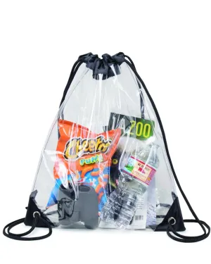 72 ct Clear Backpack W/ Drawstrings - By Case