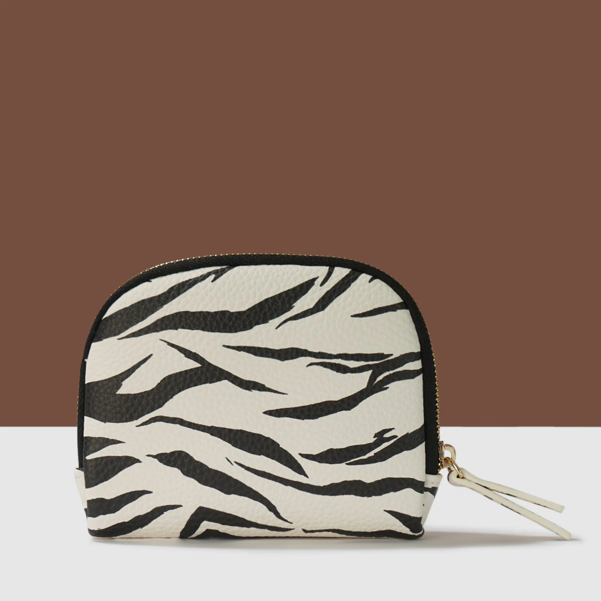 Accessorize London Women's White Zebra Print Coin Purse