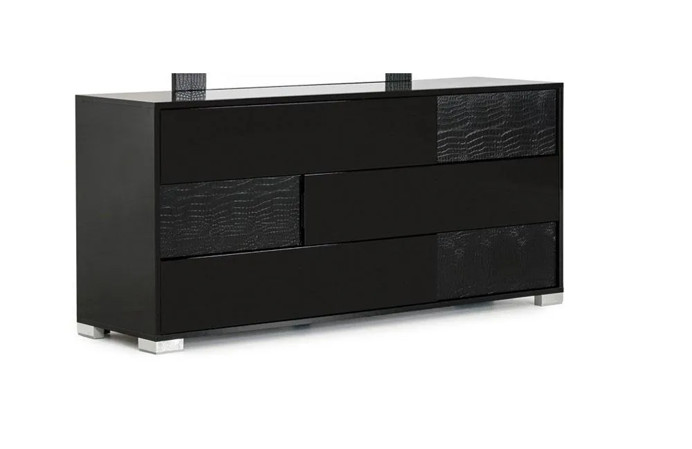 Ancona Italian Modern Dresser Black