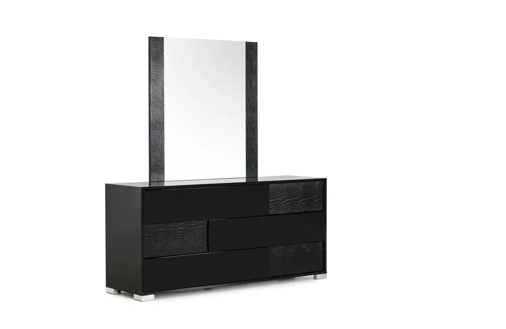 Ancona Italian Modern Dresser Black