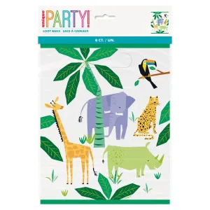 Animal Safari Party Loot Bags x 8