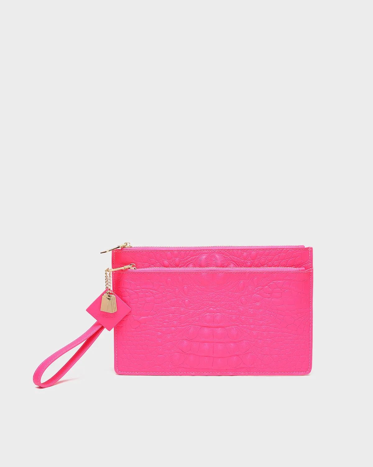 Apollo 2 Clutch Purse in Neon Pink