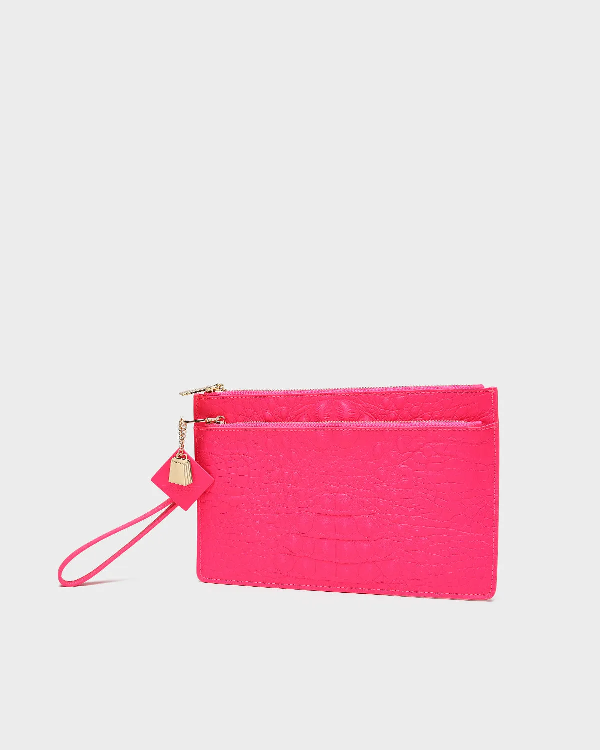 Apollo 2 Clutch Purse in Neon Pink