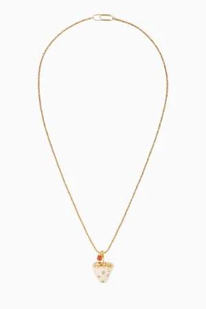 Aurelie Bidermann Tabata Strawberry Necklace - Ivory/ Cornelian