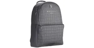 BNJ BACKPACK BLACK MATT CROCODILE CALFSKIN