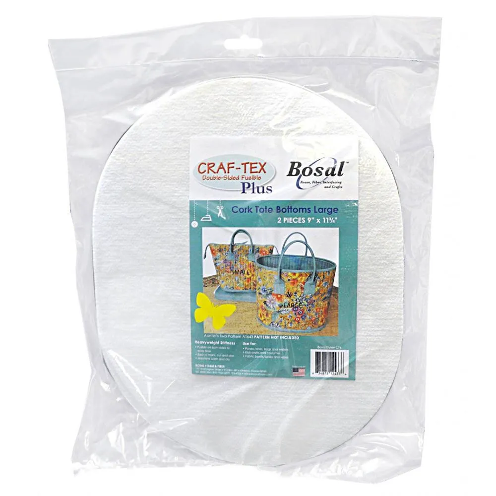 Bosal Craf-Tex Bag Bottoms for Cork Totes Pattern - 2pk