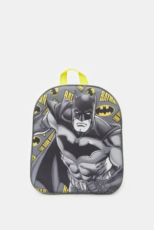 Boys Black Batman 3D Print Backpack