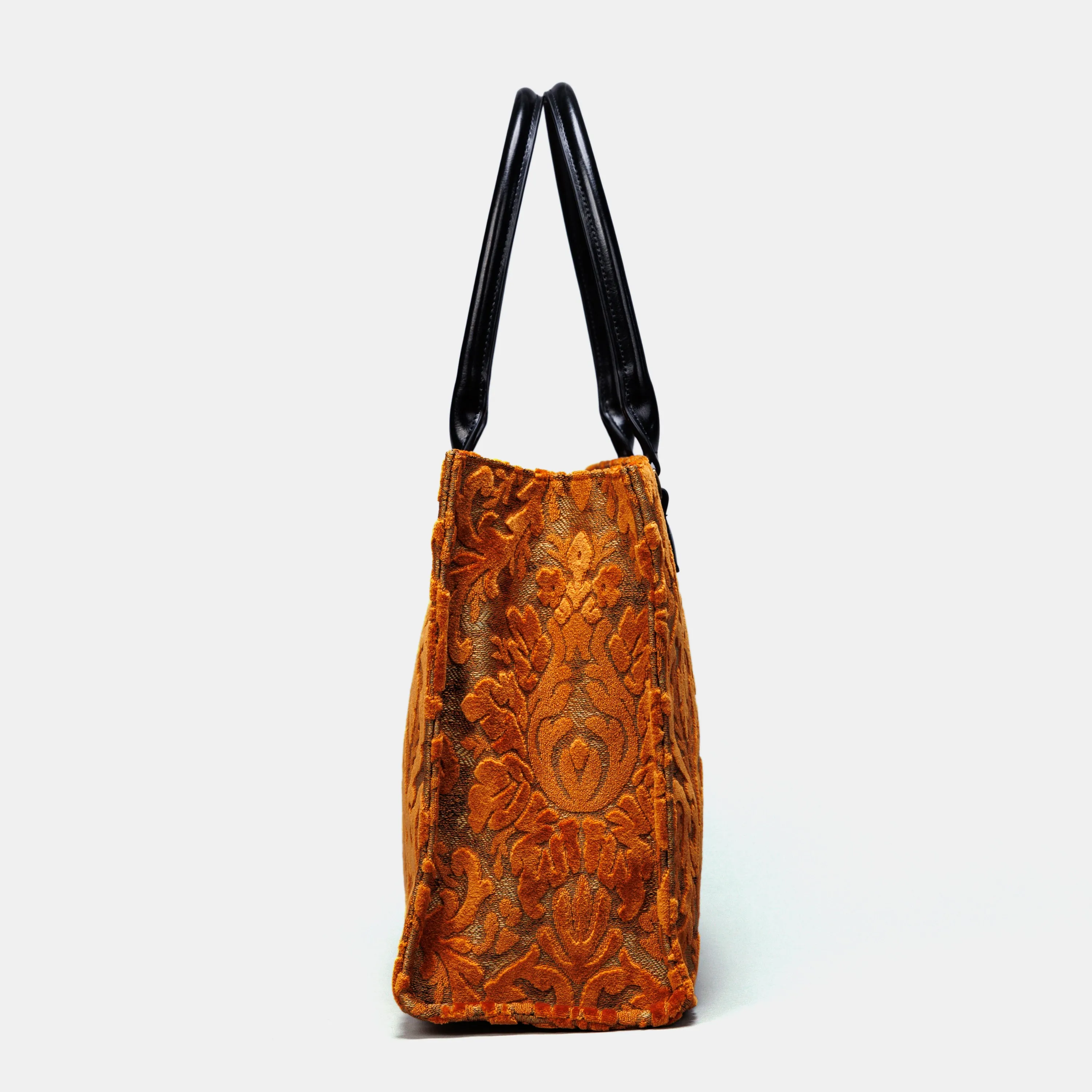 Burnout Velvet Orange Laptop Work Tote