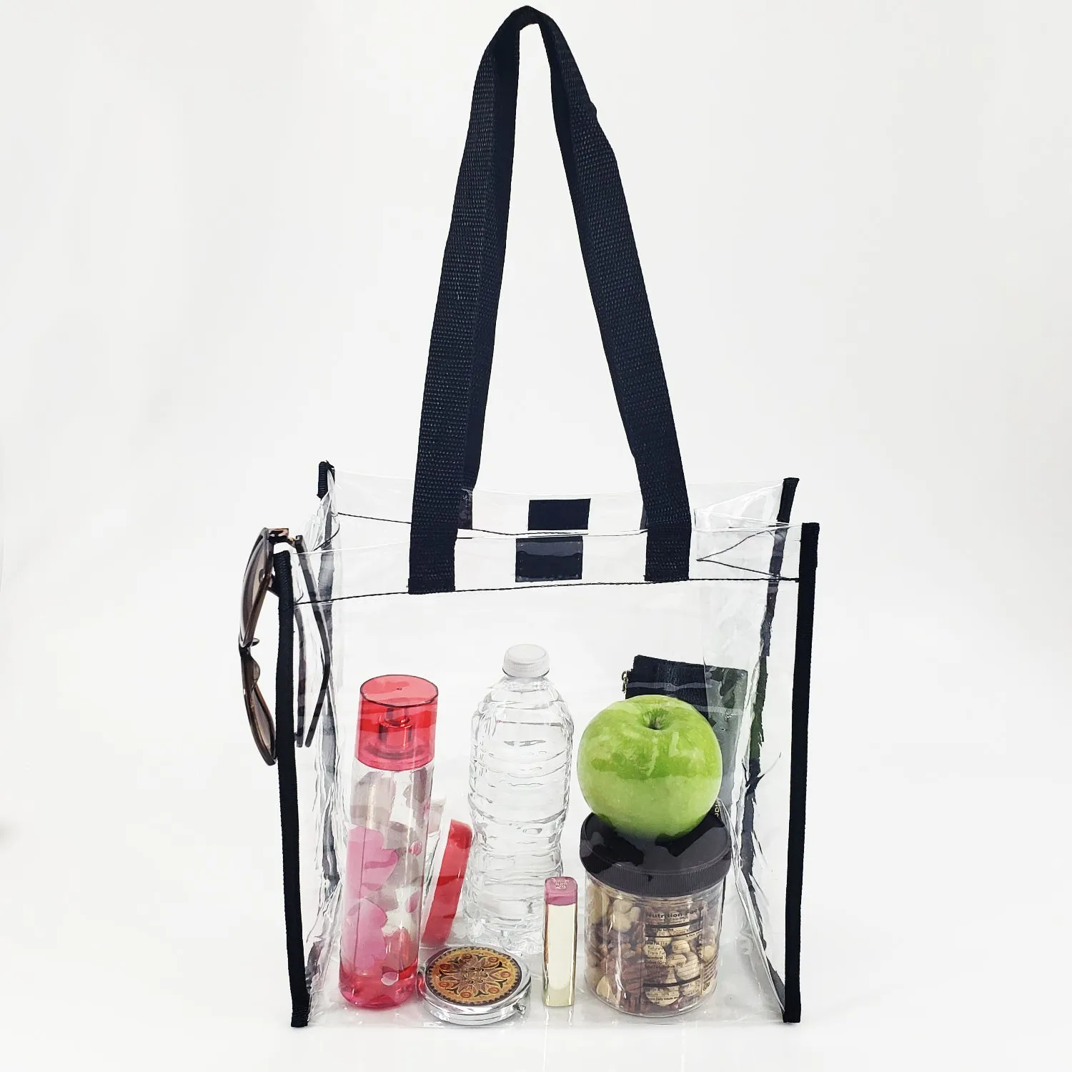 Clear Tote Bag for Stadium with Hook and Loop Closure