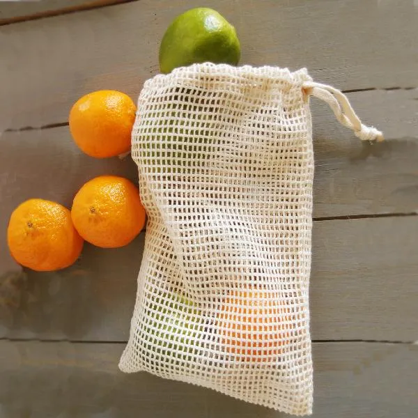 Closeout Eco-Friendly Value Cotton Net Bags (Pack of 12)