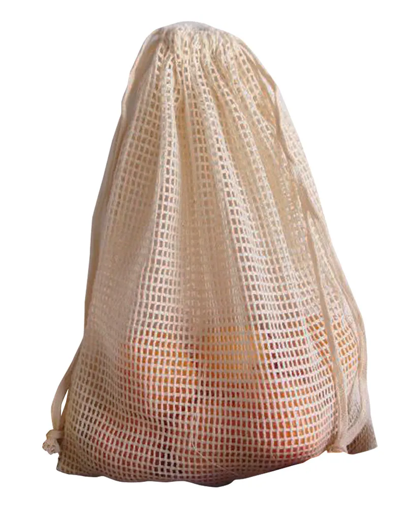 Closeout Eco-Friendly Value Cotton Net Bags (Pack of 12)