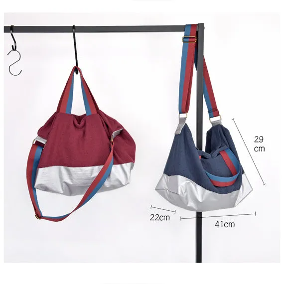 Color Block Wome Large Single Shoulder Bag