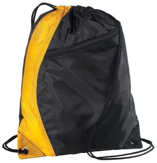 Colorblock Polyester Cinch Pack/Drawstring Bag. BPK166