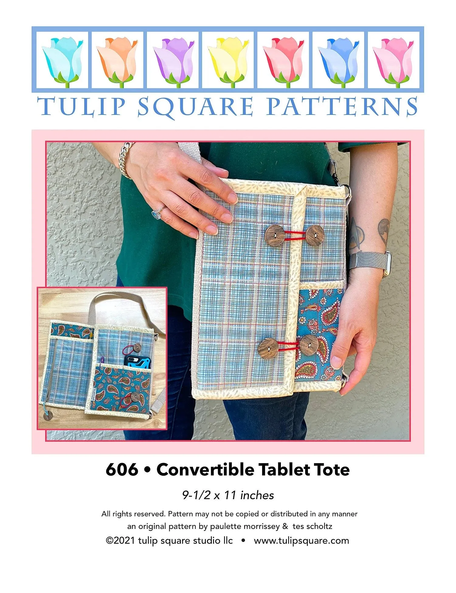 Convertible Tablet Tote Downloadable Pattern