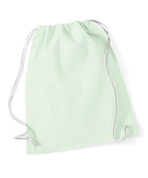 Cotton gymsac | Pastel Mint/White