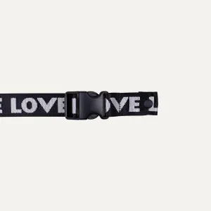 Crossbody/Fanny Pack Strap | Black White Love