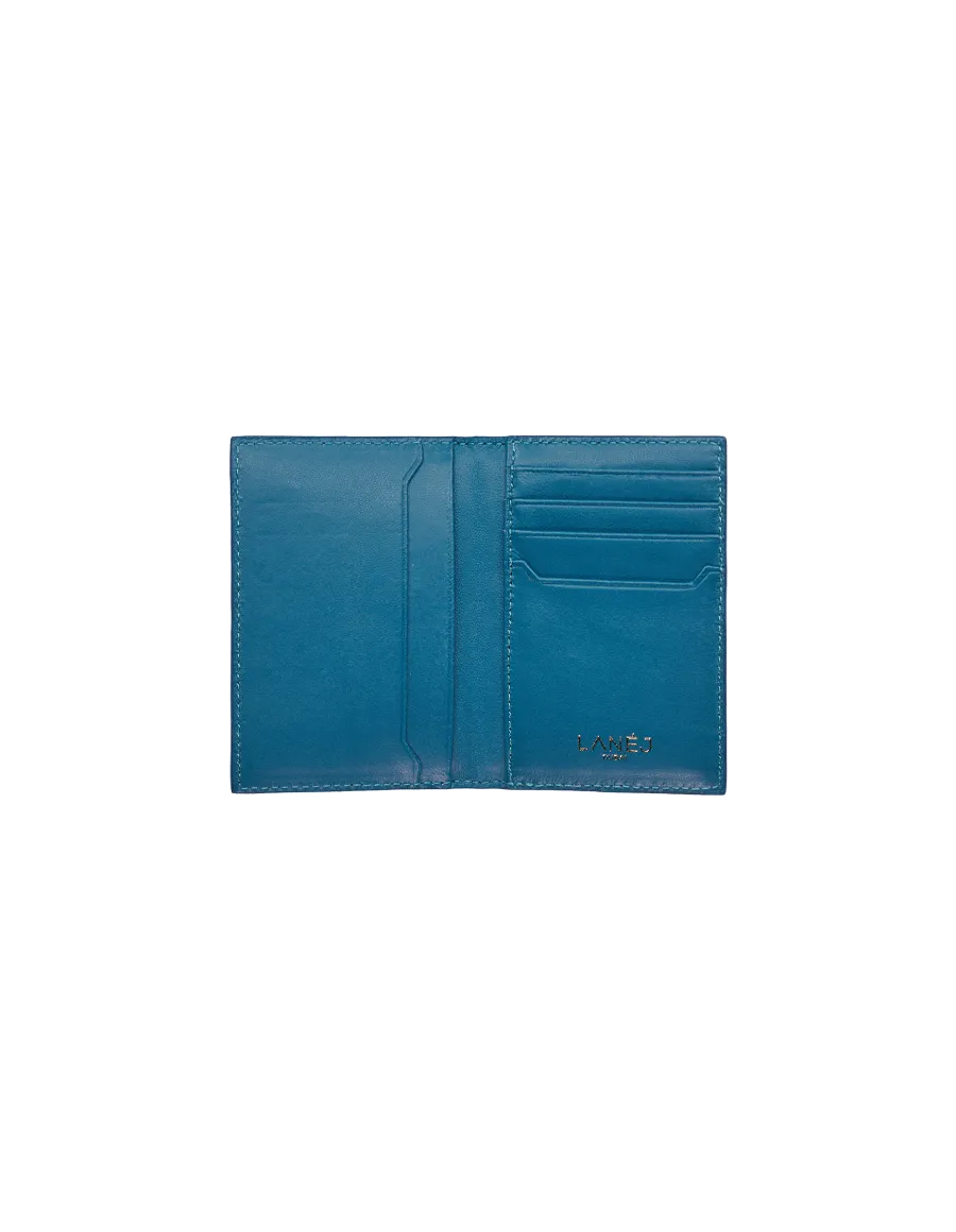 Denim Crocodile Bi-Fold Card Holder