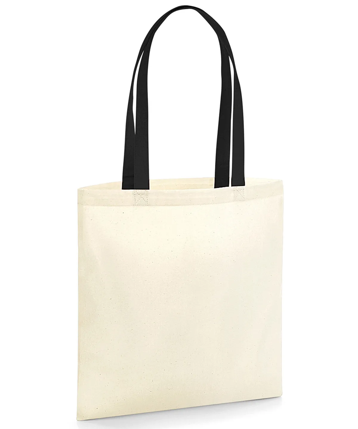 EarthAware® organic bag for life - contrast handles | Natural/Black