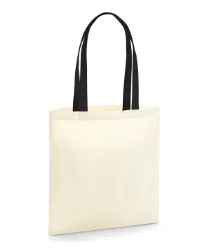 EarthAware® organic bag for life - contrast handles | Natural/Black