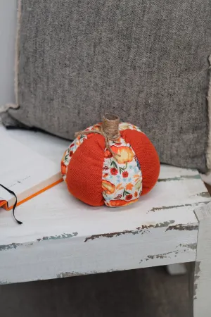 Fabric Floral Pumpkin