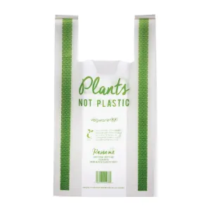 FC892 Vegware Compostable PLA Carrier Bags Medium (Pack of 500)