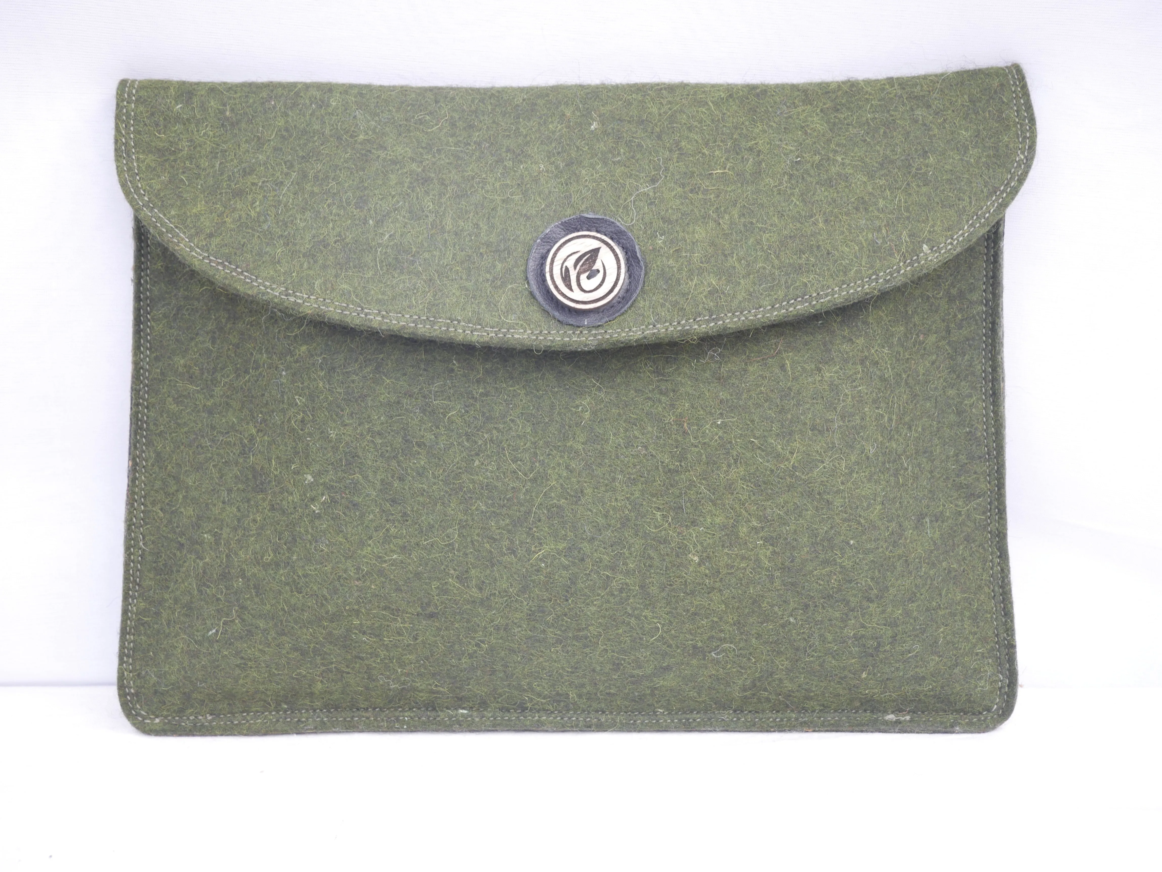 Green Laptop Sleeves/Cover | 100% Organic Wool