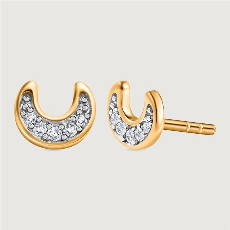 Half Moon Diamond Earrings