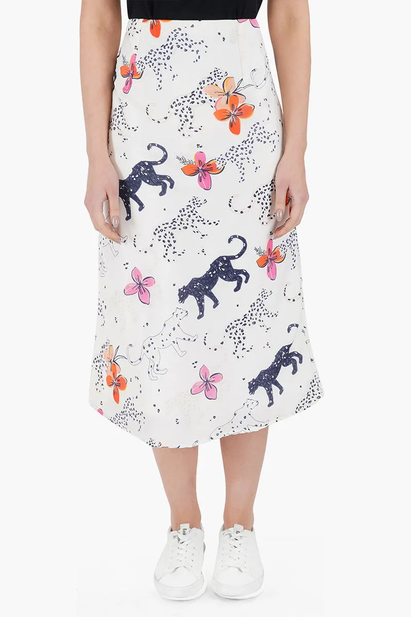 Jaguar Floral Skirt