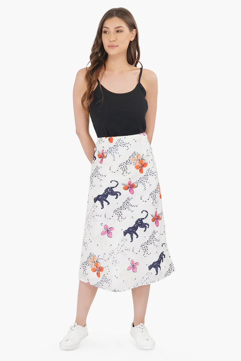 Jaguar Floral Skirt