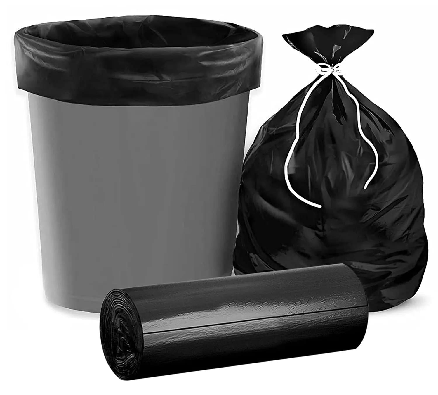 Kuber Industries (Large) Eco - Friendly Dustbin Bags - (90 Pcs) Leakproof | Odour Free | Strong Garbage Bags - For Trash And Waste - Dustbin Covers For Kitchen And Home | 30 x 24 Inches (Black)