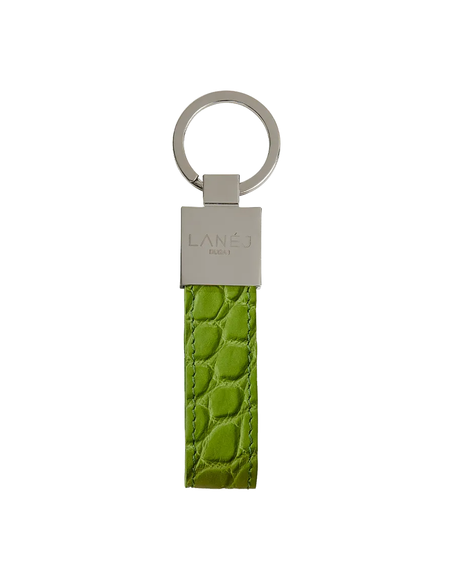 Matte Apple Crocodile Signature Keychain