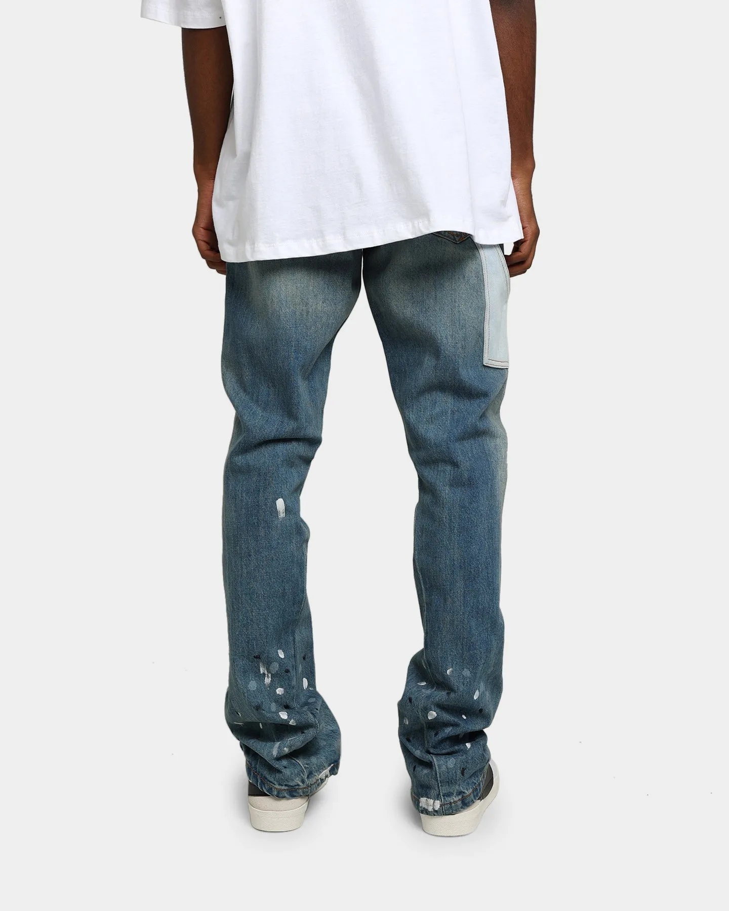 MNML B425 Patch Flare Denim Jeans Blue