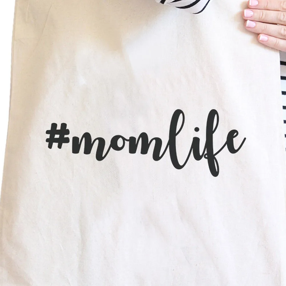 Momlife Natural Canvas Diaper Bag Unique Design For Soon To Be Moms