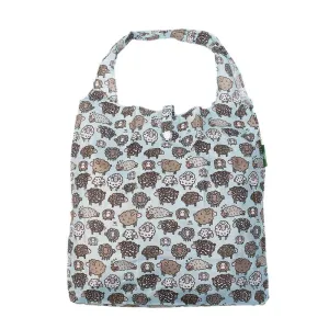 New Eco Chic 100% Recycled Foldable Cute Sheep Print Reusable Shopper Bag [EC-A44BU]