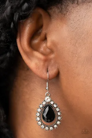 Paparazzi Earring ~ Divinely Duchess - Black