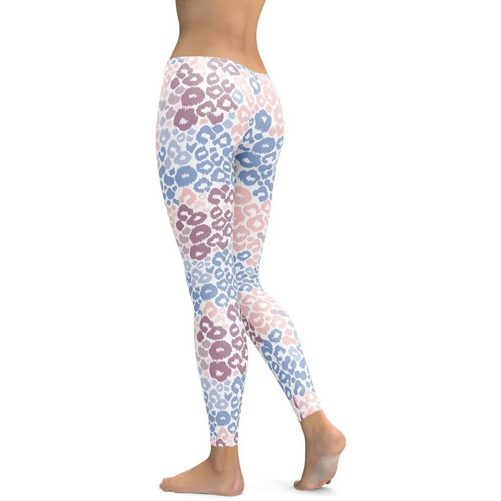 Pastel Leopard Print Leggings