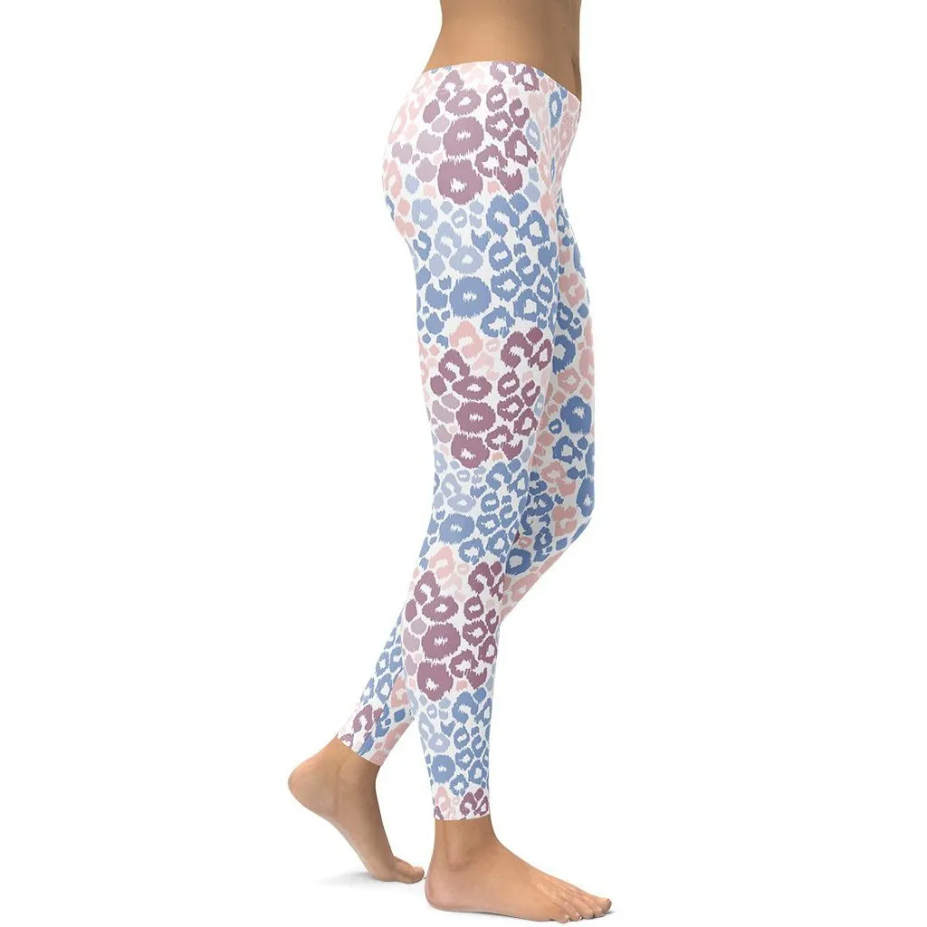 Pastel Leopard Print Leggings