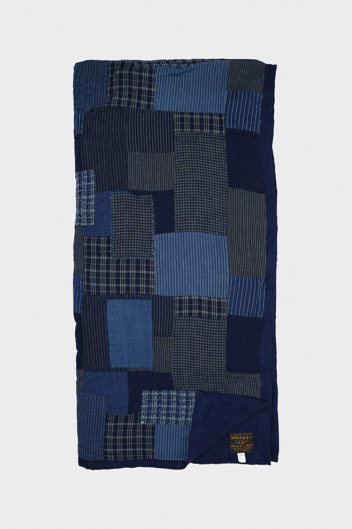 Patchwork Quilt - Indigo/Cream