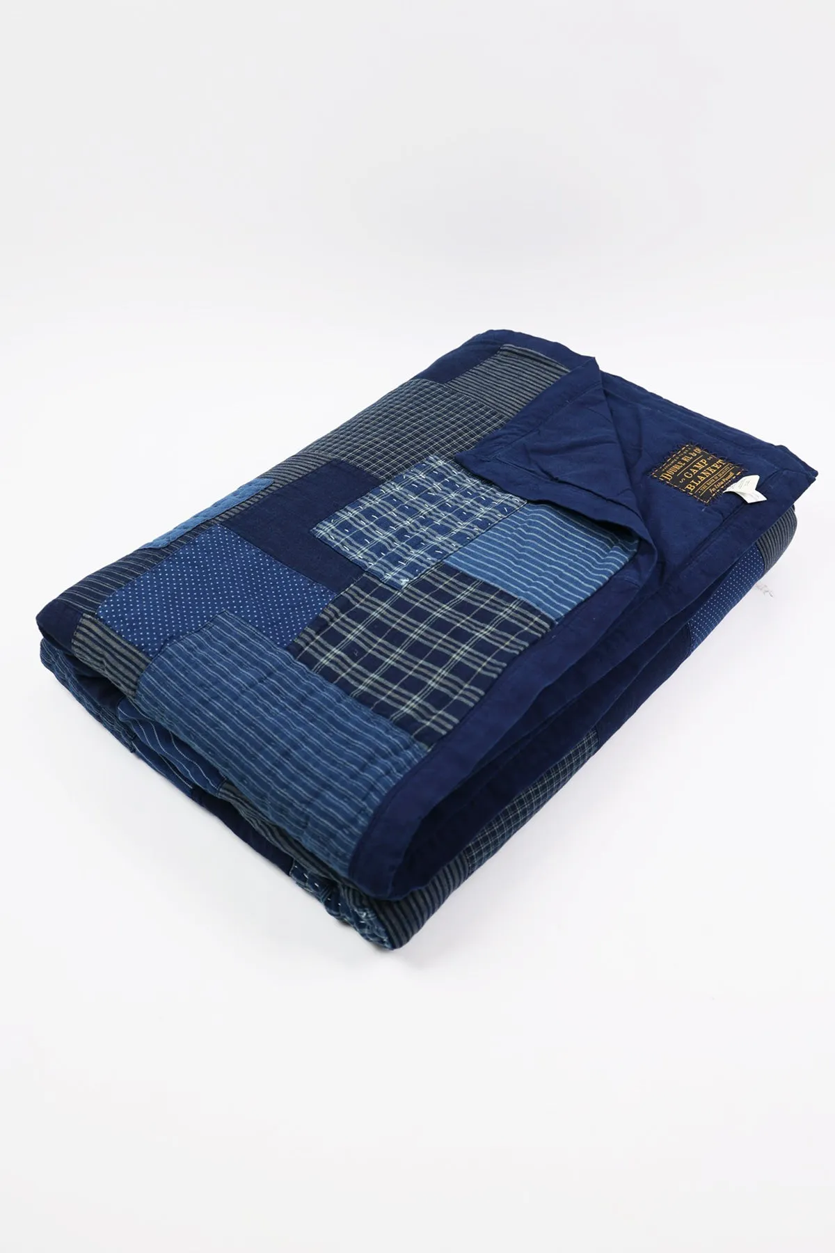 Patchwork Quilt - Indigo/Cream