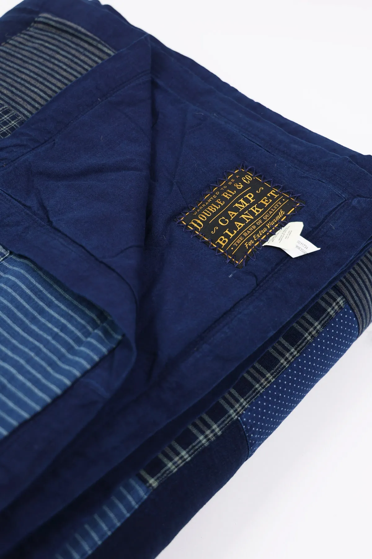 Patchwork Quilt - Indigo/Cream